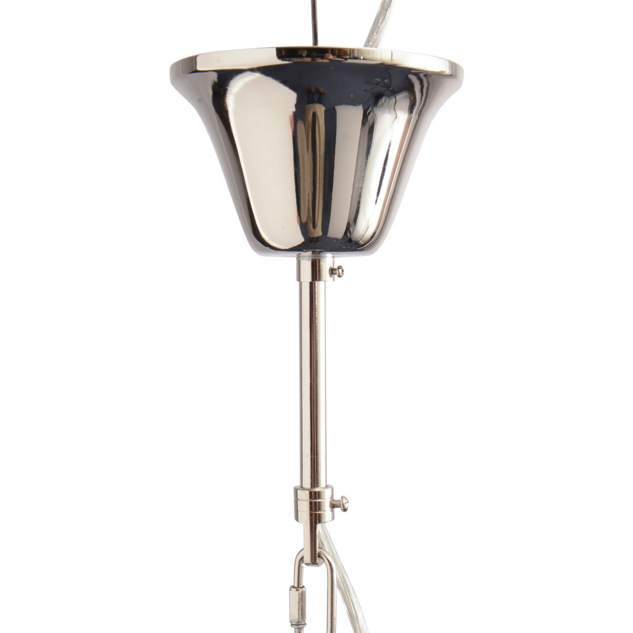 Polished Nickel Starburst Pendant Light | Small